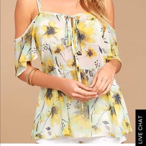 Lulus Trip To The Tropics Off the shoulder Top